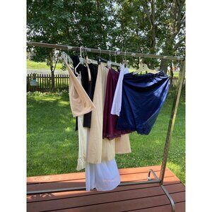 Vintage Half Slip Rockabilly Lot of 10 Beige Black Cream Navy & White Size Small